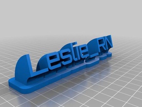 leslie targa office personalizzato 3d print model - Mito3D