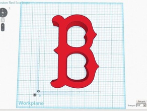 boston red sox logotipo 3d impressão Logo em bola da base de dados beisebol morcego david ortiz a nova inglaterra new england patriots 3d print model - Mito3D