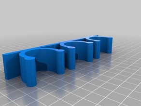 3 clip tubi diametro 25mm do agregado familiar personalizado 3d print model - Mito3D