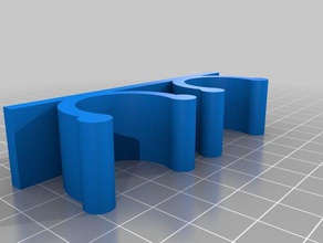 2 clip per tubi diametro 25 mm famiglia personalizzato 3d print model - Mito3D