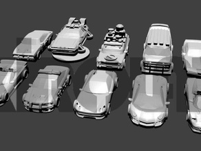 Würfel drivin komplette Spiel Autos, coches completos para el juego Spiele a-team zurück Zukunft ghostbusters kitt knight rider 3d print model - Mito3D