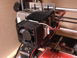 extruder cooling fan 40 mm mount 3d printer accessories 40x40 cooler motor 3d print model - Mito3D