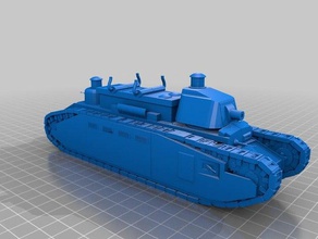 char 2c 156 vehicles 28mm france tank ww2 3d print model - Mito3D