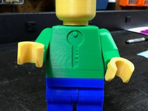 key body minifig people lego snap-together 3d print model - Mito3D