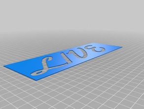 vivir la plantilla signos logotipos personalizado 3d print model - Mito3D