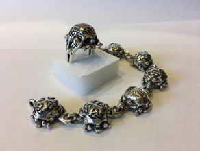 crâne bracelet les bracelets support bijoux 3d print model - Mito3D