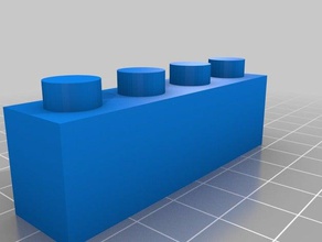 lego duplo 1x4 construção brinquedos personalizado 3d print model - Mito3D