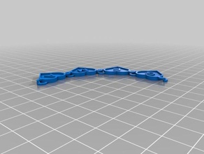 meu texto personalizado coração da cadeia de gema moda 3d print model - Mito3D