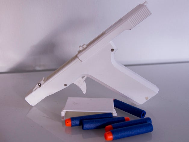 nerf pistola clip meccanica i giocattoli glock la blaster arma 3D print model - Mito3D