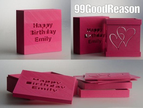 99goodreasons gift boxcustomizable containers birthday customized customizer happy openscad text valentines day gifts 3d print model - Mito3D