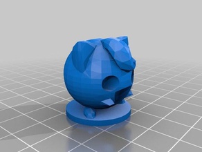 jigglypuff remixed toy game accessories lowpoly low poly pokemon polygon 3d print model - Mito3D