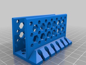 22 shelf 6 cable catcher office customized 3d print model - Mito3D