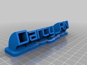 darcy rn nameplate office customized 3d print model - Mito3D