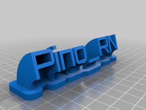pino rn de la placa identificación oficina personalizado 3d print model - Mito3D