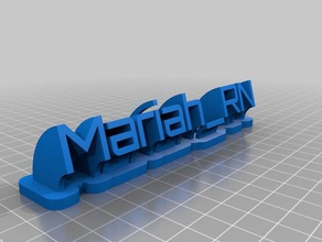 mariah rn tabela ofis özelleştirilmiş 3d print model - Mito3D