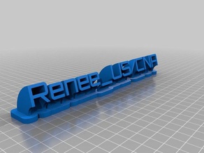 renee cna nameplate office customized 3d print model - Mito3D