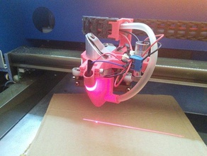 k40 laser aim mount line+dot diy alignment cutter pointer line 3d print model - Mito3D