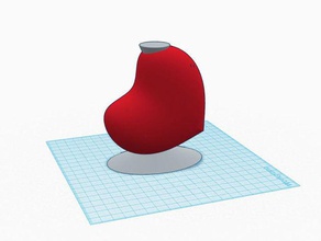 cœur srdce vase décor chérie le jour de valentines 3d print model - Mito3D