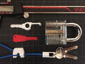 lock pick-chave substituição partes bullkeys hack chaveiro chaveiros lickpick 3d print model - Mito3D