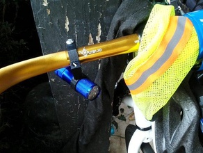bike flashlight holder 25mm sport outdoors bicycle handlebar mount 3d print model - Mito3D