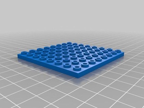 mis personalizado de lego placa hueca 8x8 la construcción juguetes 3d print model - Mito3D