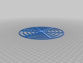 los círculos concéntricos de la prueba delta impresoras cama alineación 3d impresión pruebas impresora 3d print model - Mito3D