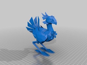 chocobo fixe pedistal jeux final fantasy jeu vidéo 3d print model - Mito3D