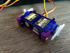 2-servo combo holder gadgets 9g servo micro motor mount 3d print model - Mito3D