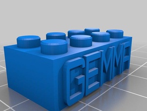 gemma lego construção brinquedos personalizado 3d print model - Mito3D
