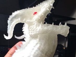 dragon busto sculture drago testa di bocca aperta 3d print model - Mito3D