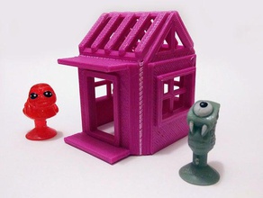 pequeña cabaña de stikeez juguete juego accesorios 3d print model - Mito3D