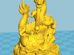 dragon riqueza absorb wealth decor 3d print model - Mito3D