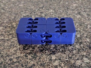 kobayashi fidget cube fat hinge flat mechanical toys fun print place 3d print model - Mito3D