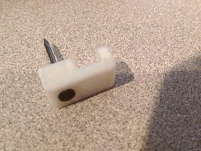 Kabel Halter clip counter sunk kleine Flamme Nagel Organisation 3d print model - Mito3D