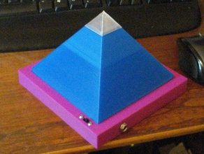 thicker pyramid lamp art 3d print model - Mito3D