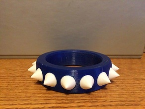 spike bracelet dual extrusion ready bracelets 3d print model - Mito3D
