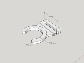bottle strap clip fastener gadgets 3d print model - Mito3D