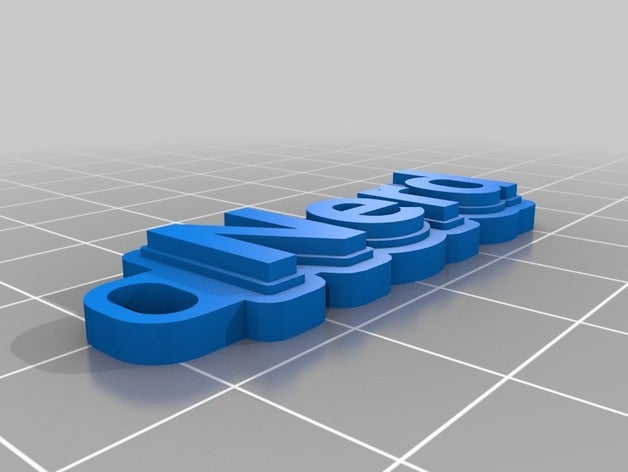 nerd de porte-clés personnalisé 3D print model - Mito3D