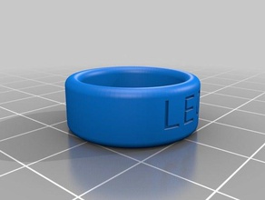 leo anel anéis personalizado 3d print model - Mito3D