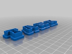small tank letters not connected sculptures customized 3d print model - Mito3D