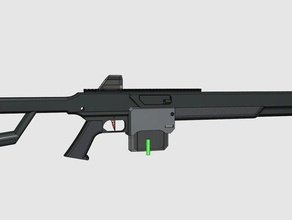 sci-fi sniper rifle prop props cosplay weapon costume costumechallenge costumechallenge2017 halloween science fiction 3d print model - Mito3D