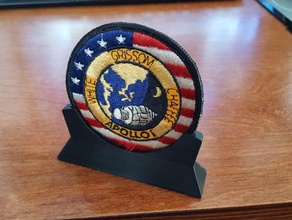 mission patch stand décor support de présentation la nasa 3d print model - Mito3D