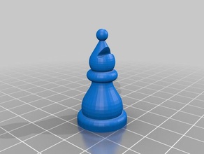 tofs ajedrez de librecad openscad juguete juego accesorios obispo la junta peón pieza 3d print model - Mito3D