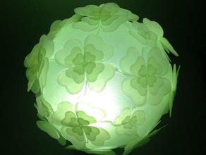 deltoidal icositetrahedron puzzle lamp shade clover decor 3d print model - Mito3D