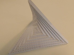 origami-Parabol-Form-Papier Platz math Kunst geometrische Form geometrie hyperbolische paraboloid lasercut laser-cut laser-cutter laser-Graveur Mathe-Kunst 3d print model - Mito3D