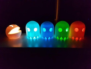 pac-man lanterna arredamento di halloween pacman 3d print model - Mito3D