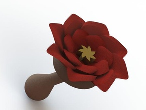 flower cofflink fashion 3d print model - Mito3D