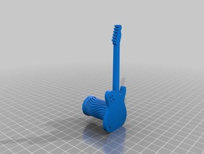 guitarra percha de ropa hogar 3d print model - Mito3D