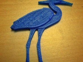 mavi balıkçıl hayvanlar 3d print model - Mito3D