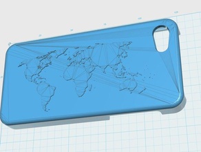 iphone 5c world map Fall mobile case 3d print model - Mito3D
